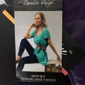 Kimono style wrap belt.  Purple vegan leather.